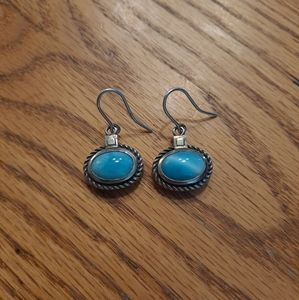 Marahlago Larimar Sterling Silver 18k Gold Justica Collection Earrings